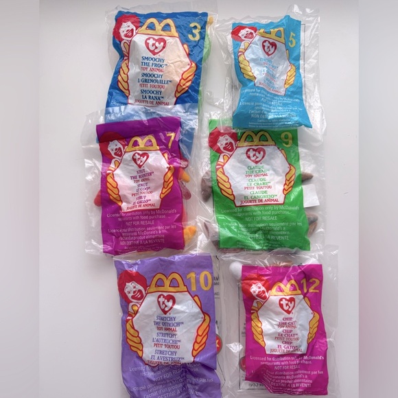 NWT McDonald's TY Beanie Babies Set - 6 pcs - Picture 1 of 3